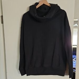 ZYIA Black Oh So Soft Cowl Neck Hoodie